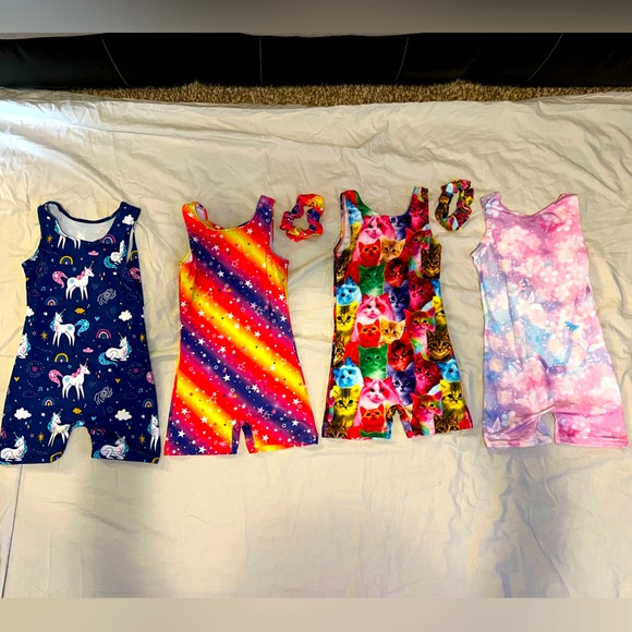 Lot of 4 gymnastics leotards - Picture 1 of 7